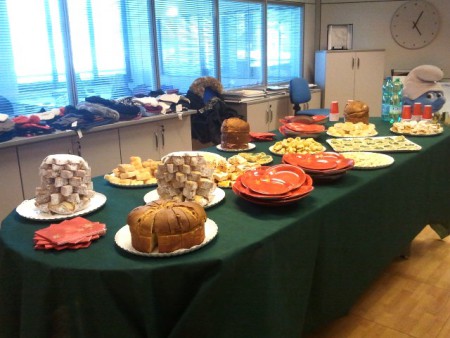 Allestimento buffet di Natale in Milano